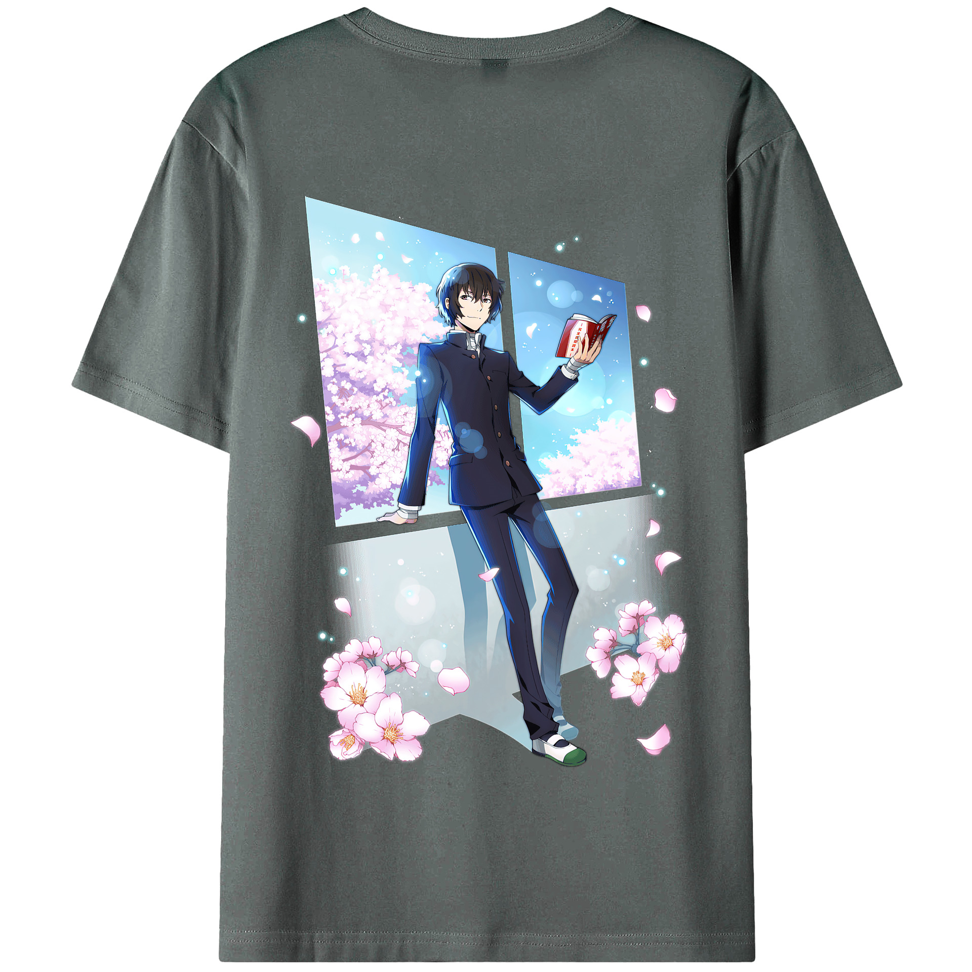（画像用） 文豪ストレイドッグス Bungo Stray Dogs 綿100％半袖Tシャツ（背面プリント）
